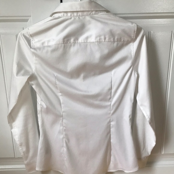 NWT Banana Republic White Button Down Shirt Size 00 Petite - Picture 3 of 9